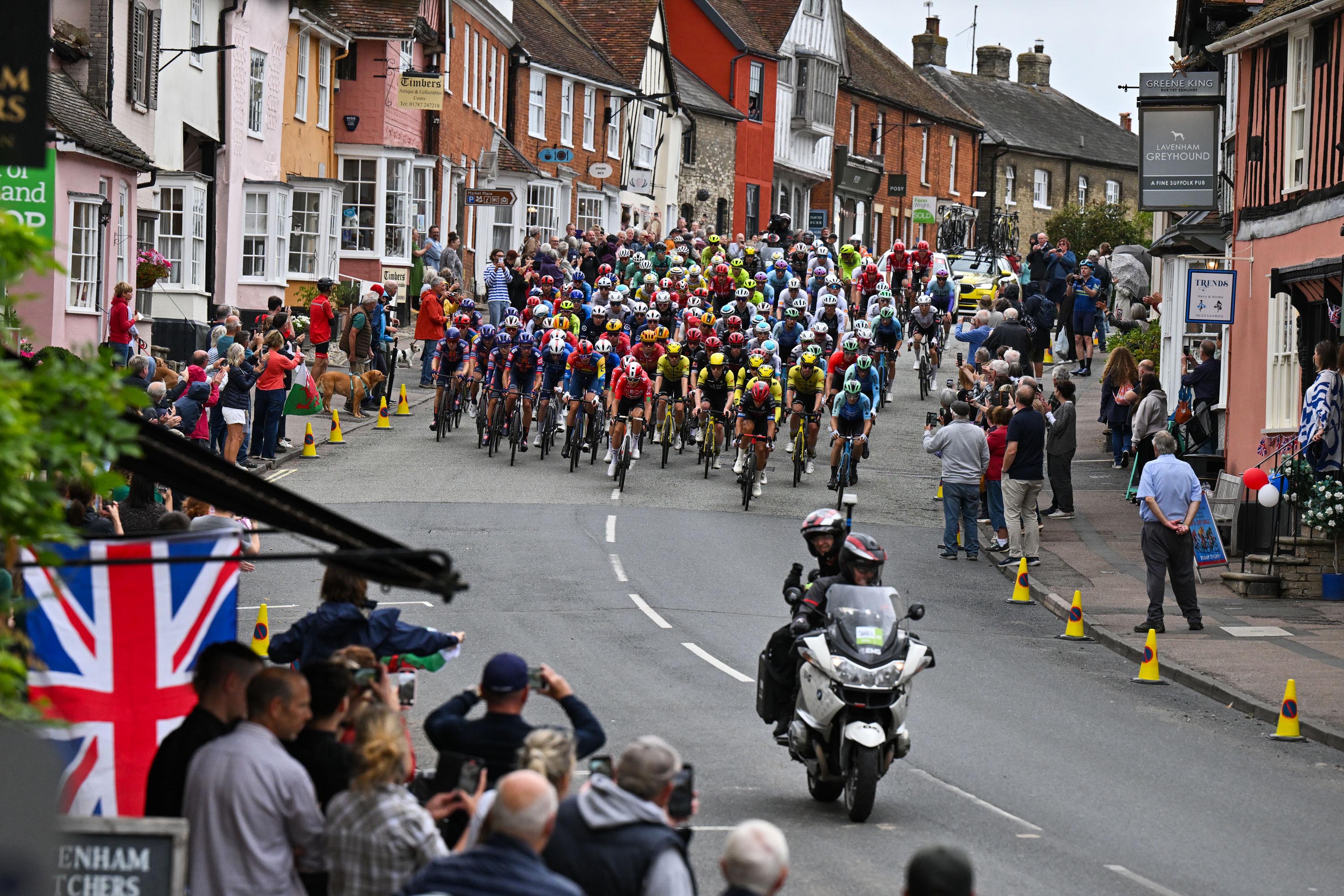 The Lloyds Tour of Britain Men in Lavenham during stage two (Credit SWpix.com)