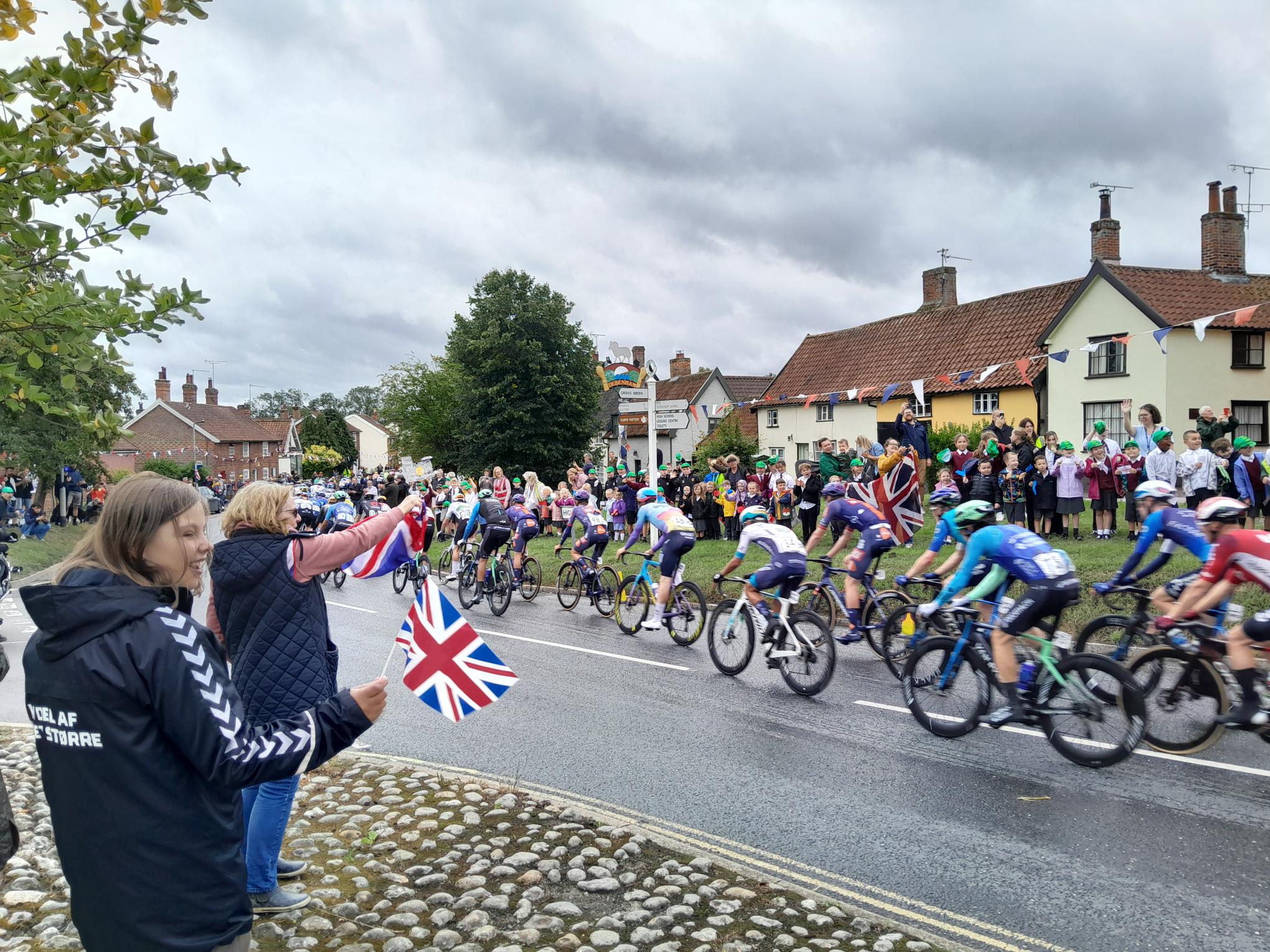 The Lloyds Tour of Britain Men in Debenham during stage two