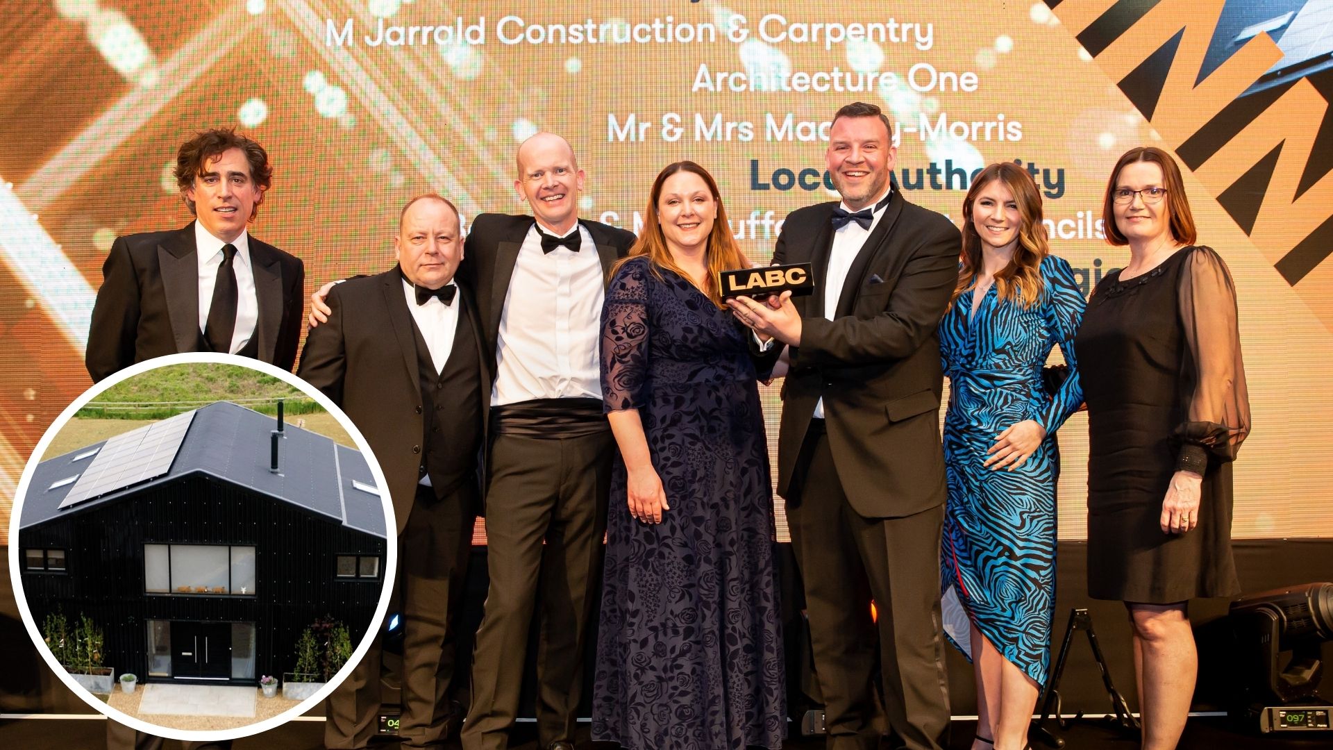 The Babergh and Mid Suffolk District Council building control team receive their LABC award, January 2024.