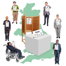 Image of a ballot box with the geography of the UK behind